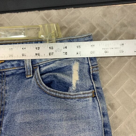 Cello Womens 13 Denim Jeans Blue Skinny Distressed Knees Fray High Rise Stretch - Picture 6 of 15